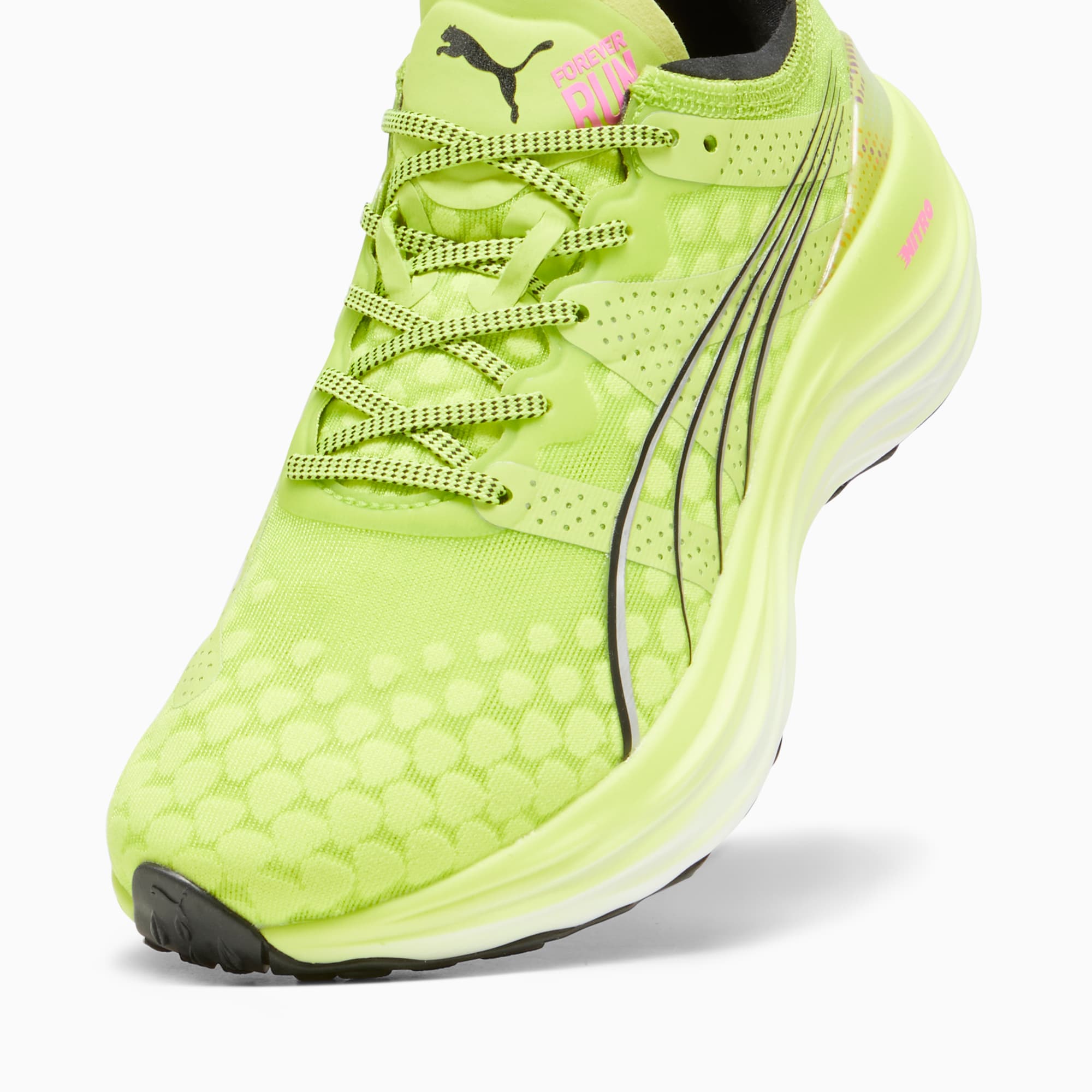 PUMA ForeverRun NITROâ¢ hardloopschoenen voor Dames, Groen/Zwart
